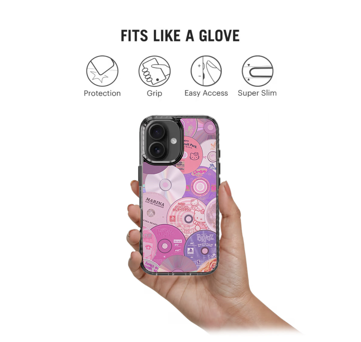 Y2K Discs Pattern Stride 2.0 Phone Case Cover